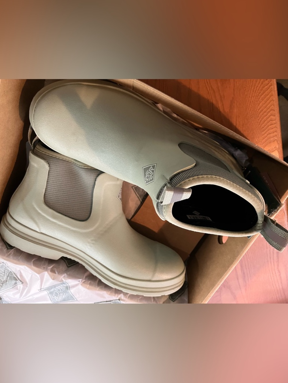Muck boots New in Box Women’s Size 11 Dessert Sage Chelsea Rain Boot - Picture 5 of 9